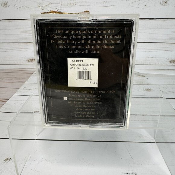 Vintage Hand Painted Blown Glass Santa Claus Christmas Ornament 2002 Target - Picture 8 of 9